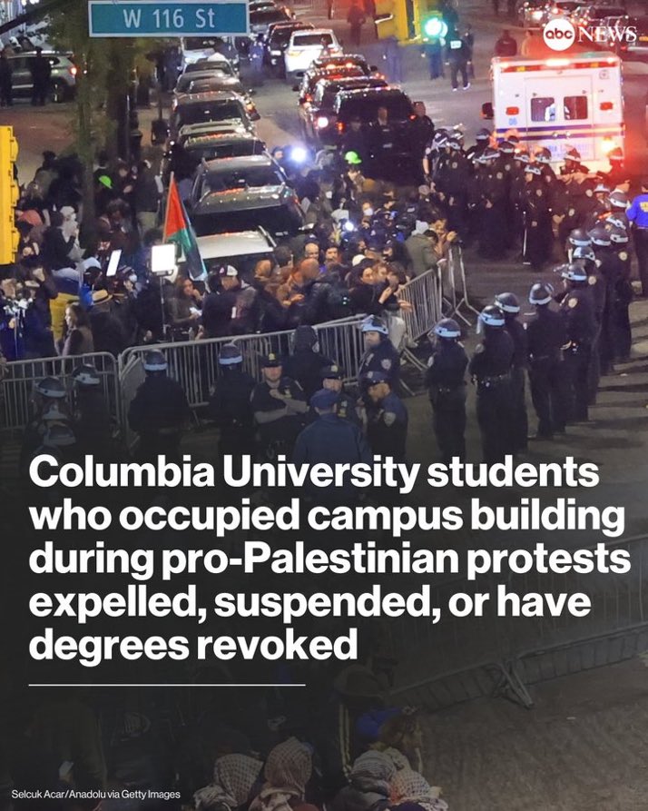 Netanyahu is doing a genocide and gets a standing ovation in congress, the students peacefully protesting the genocide get punished. What a dark, disgusting, pathetic, immoral moment in history.