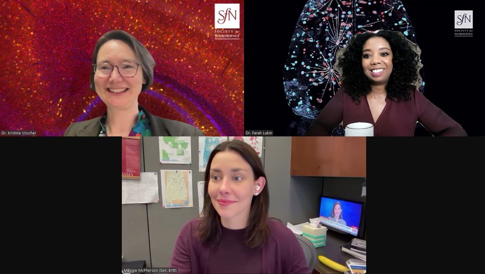 visscherlab's tweet image. So wonderful to get to chat with Maggie McPherson from @SenKatieBritt’s office! We talked about how important it is to maintain research stability, and how recent administration actions have destabilized it. It was a great conversation!