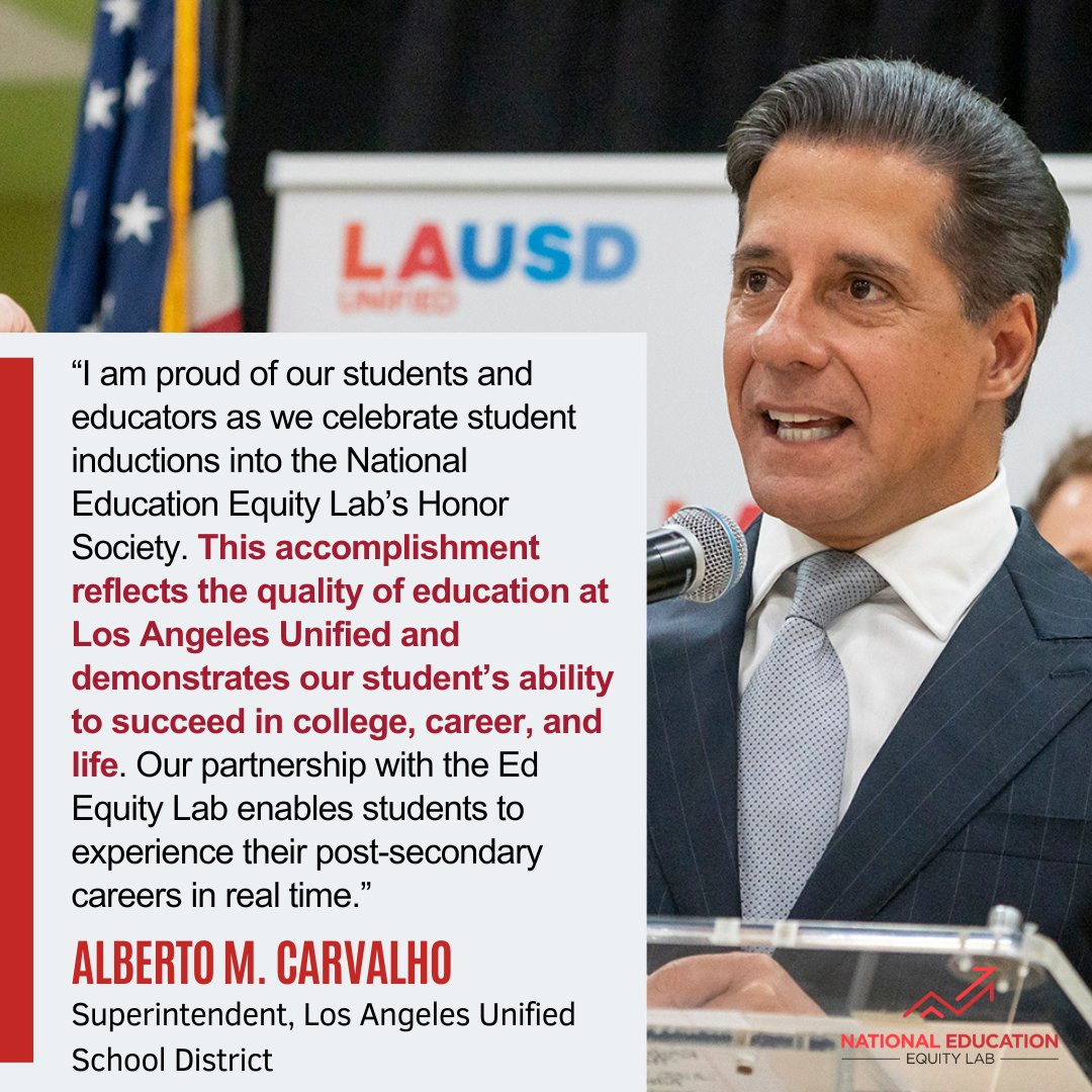 National Education Equity Lab (@edequitylab) on Twitter photo 🎉Congratulations to the 118 scholars across 22 <a href="/LASchools/">Los Angeles Unified</a> for their induction into the National Education Equity Lab Honor Society!
<a href="/LAUSDSup/">Alberto M. Carvalho</a> 🎉Congratulations to the 118 scholars across 22 <a href="/LASchools/">Los Angeles Unified</a> for their induction into the National Education Equity Lab Honor Society!
<a href="/LAUSDSup/">Alberto M. Carvalho</a>