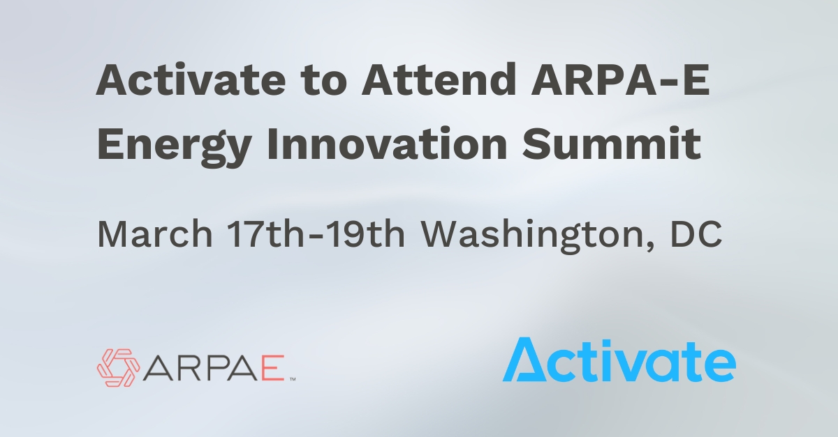 Next week, we’re in DC at the #ARPAE Summit (fresh off #CERAWeek). Meet our Fellows (AeroShield, <a href="/TyfastEnergy/">Tyfast</a> , <a href="/LimelightSteel/">Limelight Steel</a> , Standard Potential &amp; more). Hear from Jill Fuss &amp; Leila Madrone Monday at 10:45 and visit Booth #807!

See the full agenda: 
arpae-summit.com/Agenda/Summit-…