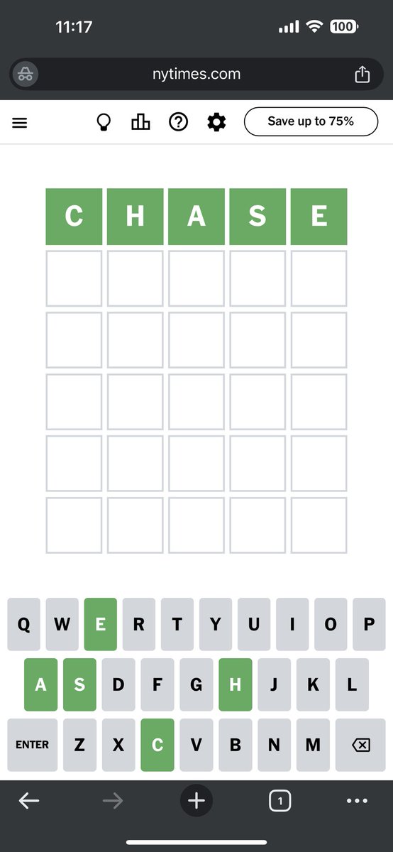 I’ve been waiting so long for this Wordle and it finally happened….