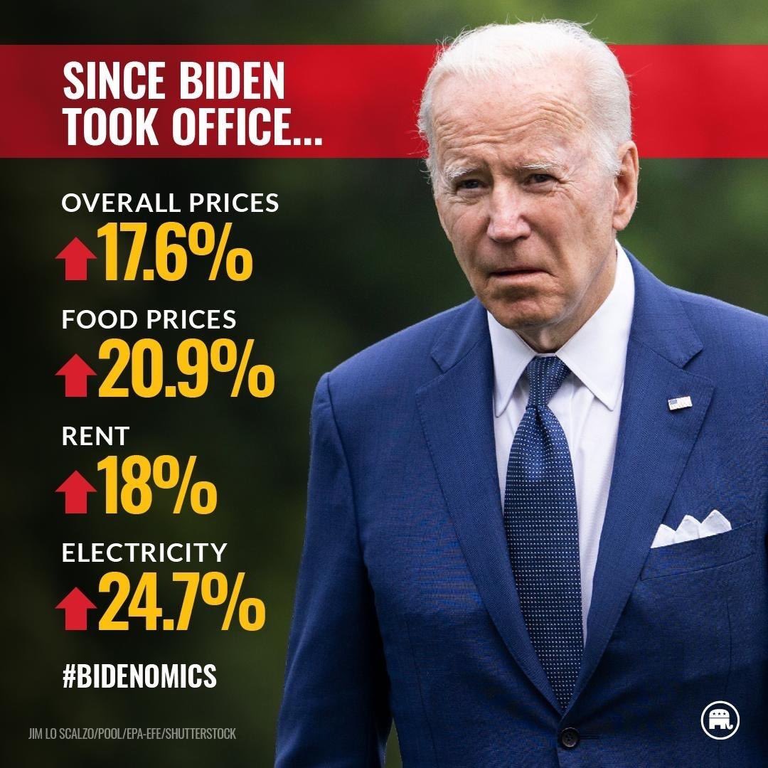 <a href="/DutchyPatrick/">Dutchy Patrick</a> No one is buying your talking point shell games 

Americans feel the pain every day they pay for groceries, mortgage payments and every day goods &amp; services Biden caused

No one will forget the 4 year horror show from crime, illegal invasion 40 year high inflation #BidenEconomics