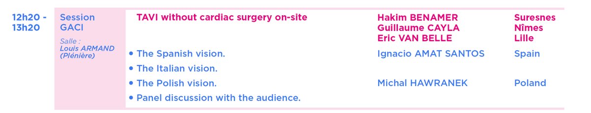 Eric Van Belle (@eric_van_belle) on Twitter photo TAVI without cardiac surgery on-site in Europe: On march 18, Spanish, Italian, and Polish colleagues, will discuss this major topic during <a href="/GACIntervention/">GACI</a> course
<a href="/mmamas1973/">Mamas A. Mamas</a> <a href="/Hragy/">Hany Ragy</a> <a href="/JeunesGACI/">Les Jeunes du GACI</a> <a href="/ncurzen/">curzen </a> <a href="/MichaelFabbro1/">Michael Fabbro</a> <a href="/sciqst/">Raffaele Di Giacomo, PhD</a> <a href="/KardiologieHH/">Erik Rafflenbeul</a> <a href="/A_Trimaille/">Antonin Trimaille</a> <a href="/BCIS_uk/">BCIS</a>
<a href="/JACCJournals/">JACC Journals</a> TAVI without cardiac surgery on-site in Europe: On march 18, Spanish, Italian, and Polish colleagues, will discuss this major topic during <a href="/GACIntervention/">GACI</a> course
<a href="/mmamas1973/">Mamas A. Mamas</a> <a href="/Hragy/">Hany Ragy</a> <a href="/JeunesGACI/">Les Jeunes du GACI</a> <a href="/ncurzen/">curzen </a> <a href="/MichaelFabbro1/">Michael Fabbro</a> <a href="/sciqst/">Raffaele Di Giacomo, PhD</a> <a href="/KardiologieHH/">Erik Rafflenbeul</a> <a href="/A_Trimaille/">Antonin Trimaille</a> <a href="/BCIS_uk/">BCIS</a>
<a href="/JACCJournals/">JACC Journals</a>