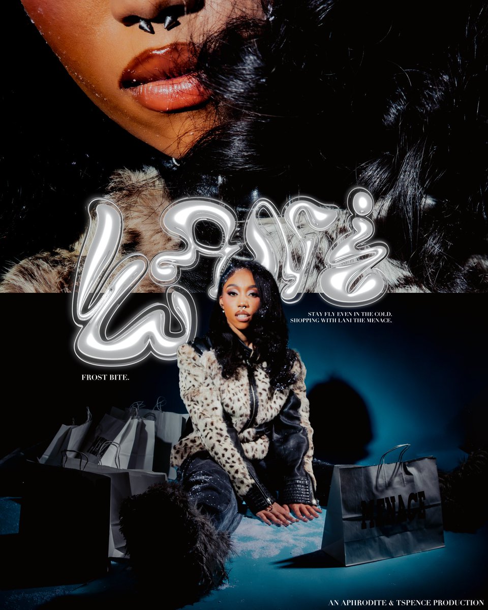 galactamelanin's tweet image. lani the menace shopping in the snow ❄️ shot by @aphroditemuses  — a production by a 19-year-old from chicago!