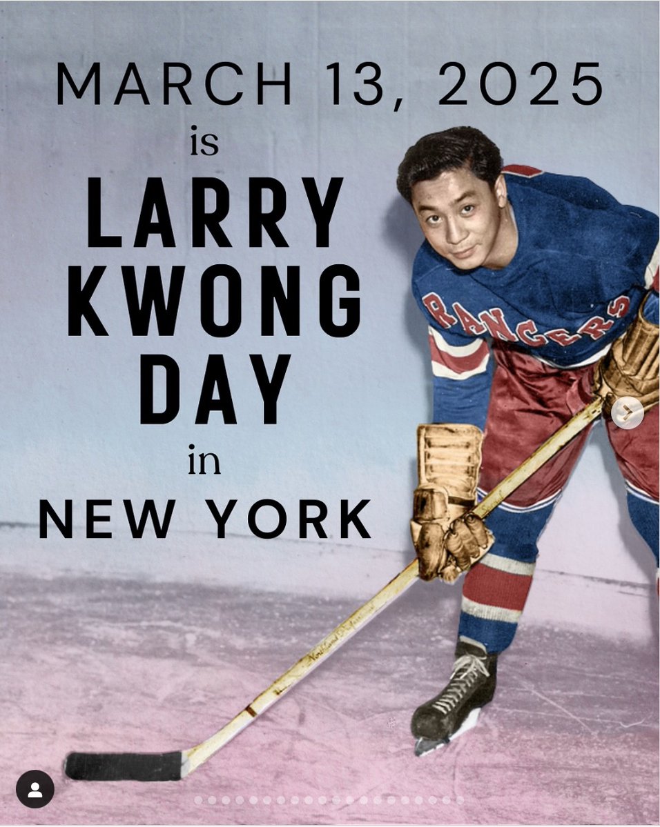 Toby Wong (@toby8wong) on Twitter photo Today's Larry Kwong Day in New York State!
BRAVO, <a href="/GovKathyHochul/">Governor Kathy Hochul</a>'s team and <a href="/Make_Us_Visible/">Make Us Visible</a> for this recognition of Larry Kwong - the <a href="/NHL/">NHL</a>'s 1st Asian player for the <a href="/NYRangers/">New York Rangers</a> - 77 years ago on March 13, 1948. Sign Petition for Larry's <a href="/HockeyHallFame/">Hockey Hall of Fame</a> Builder application Today's Larry Kwong Day in New York State!
BRAVO, <a href="/GovKathyHochul/">Governor Kathy Hochul</a>'s team and <a href="/Make_Us_Visible/">Make Us Visible</a> for this recognition of Larry Kwong - the <a href="/NHL/">NHL</a>'s 1st Asian player for the <a href="/NYRangers/">New York Rangers</a> - 77 years ago on March 13, 1948. Sign Petition for Larry's <a href="/HockeyHallFame/">Hockey Hall of Fame</a> Builder application