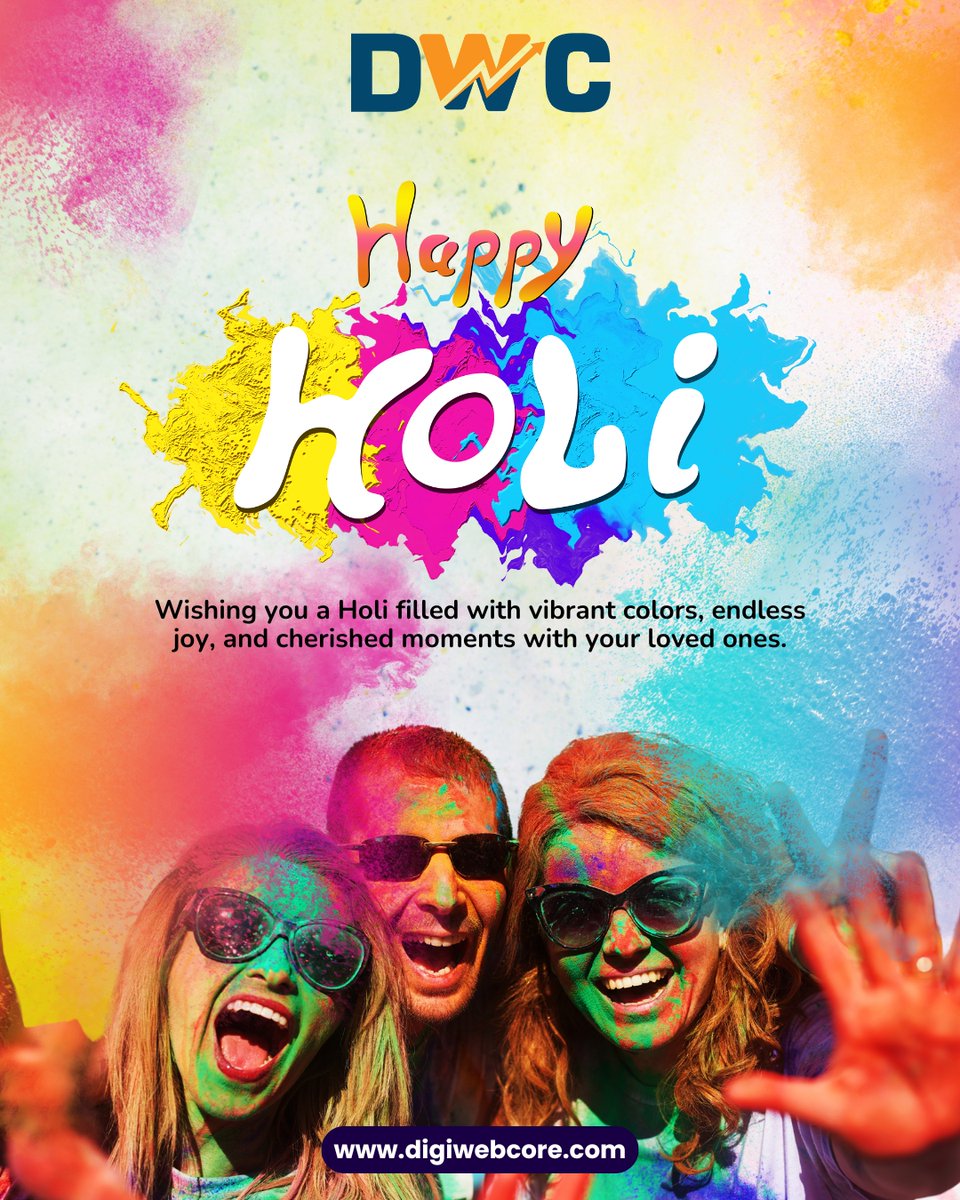 digiwebcore's tweet image. This Holi, let’s celebrate love, laughter, and new beginnings with vibrant colors and endless happiness! Wishing you a festival filled with positivity and success. Happy Holi!🌈
#happyholi #festivalofcolors #holi