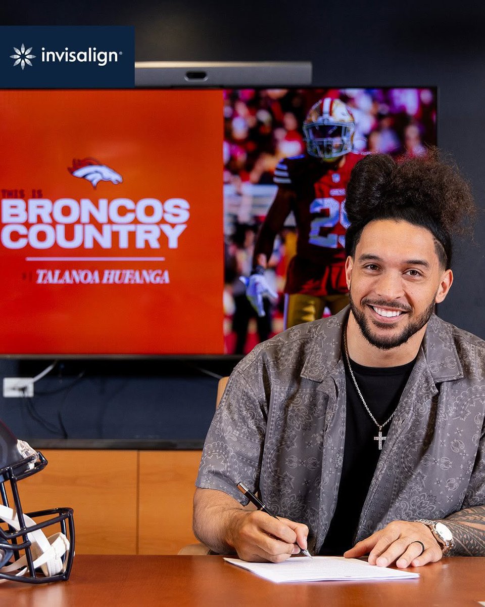 Former #49ers LB Dre Greenlaw and S Talanoa Hufanga officially signed their contracts with the Denver Broncos 🫡