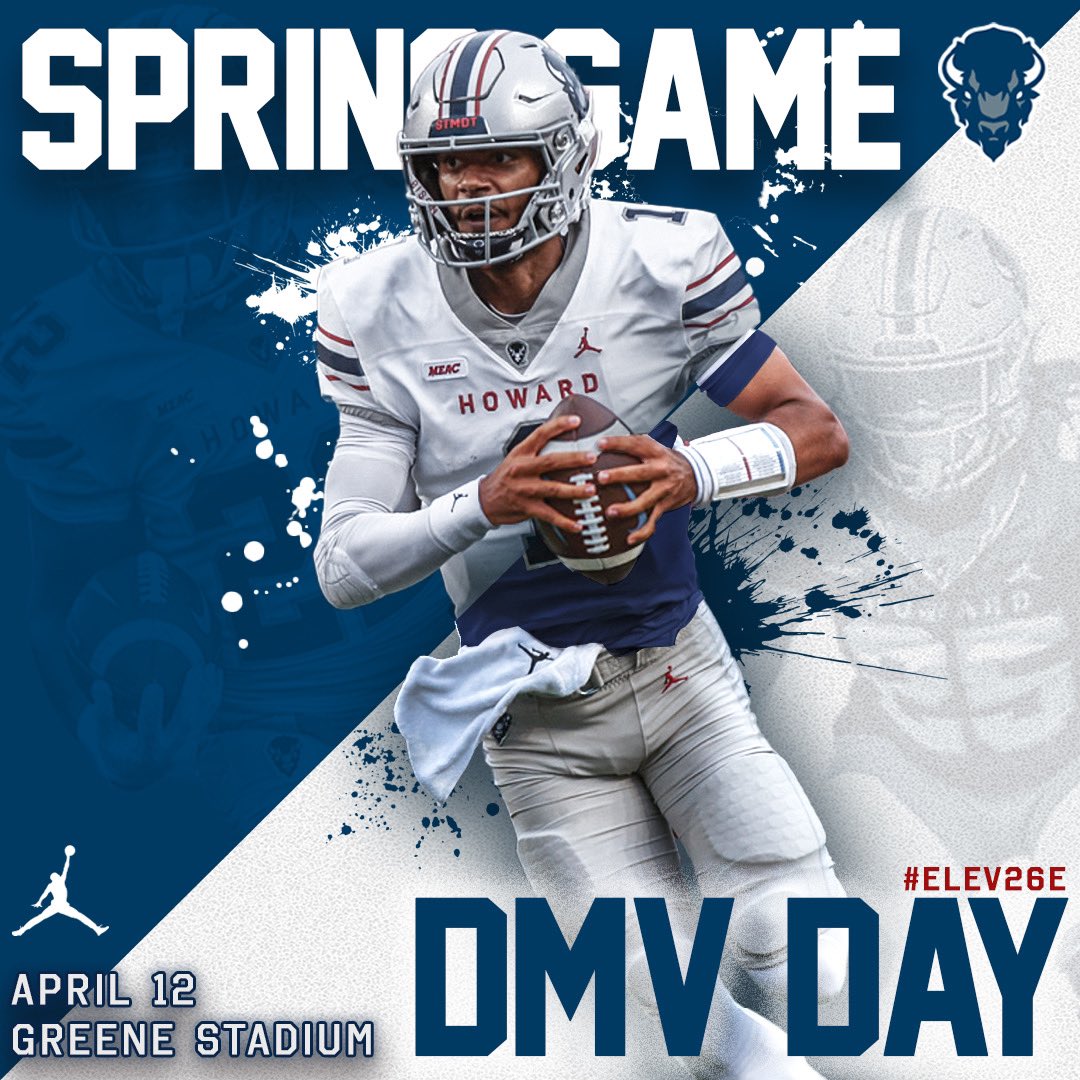 Blessed to receive an invite to DMV Day April 12th in ”The Mecca” at Howard University for their Spring Game! 🔵⚫️ Excited to check out the energy and culture in the D.C.!
#DMVDay #HowardBison #SpringGame #HBCUFootball #QB #ZayGotMotion
<a href="/CavalierCombine/">Coach Yates</a> <a href="/coachnickgould/">Nicholas Gould</a>