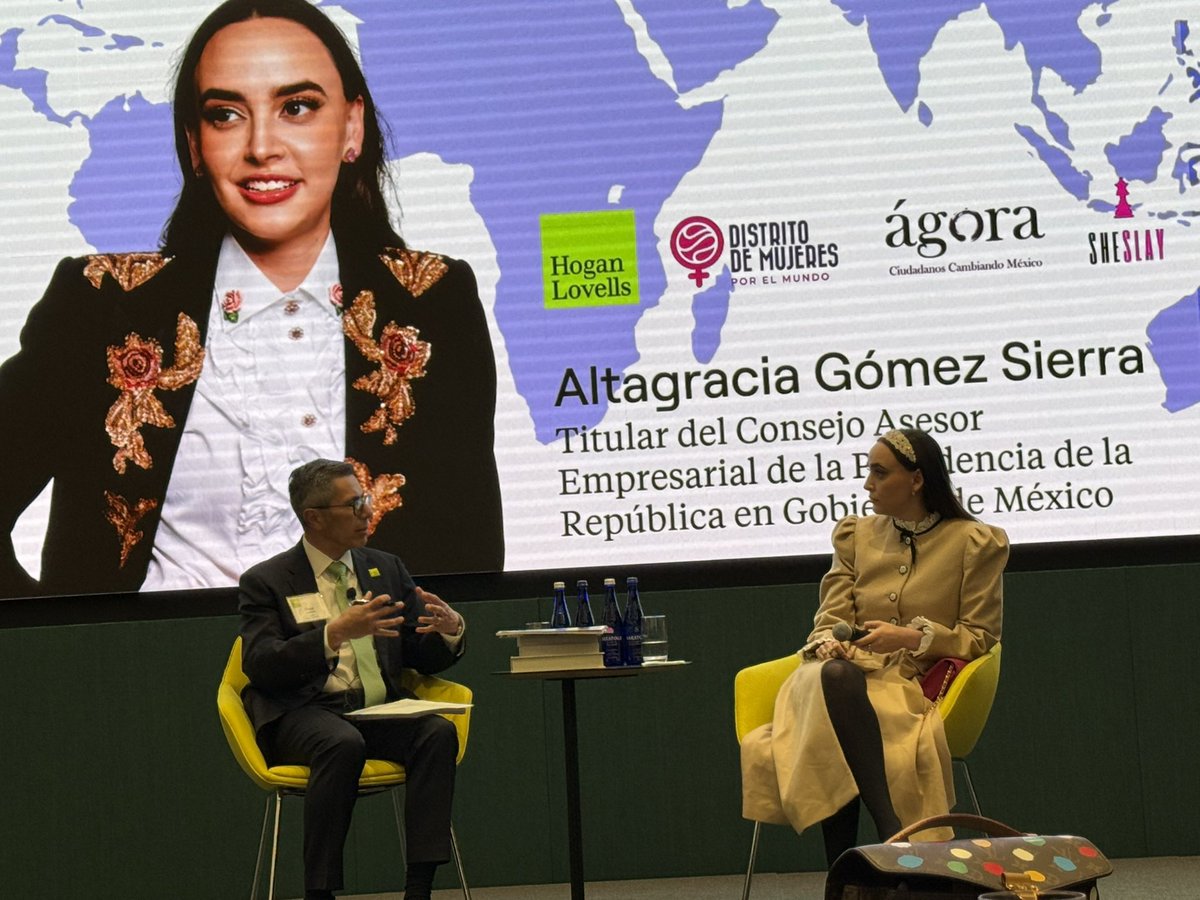 Un gusto intercambiar ideas con <a href="/AltagraciaGome/">Altagracia Gómez Sierra</a> con mujeres líderes en México <a href="/Hoganlovellsmex/">Hogan Lovells Mexico Oficial</a>