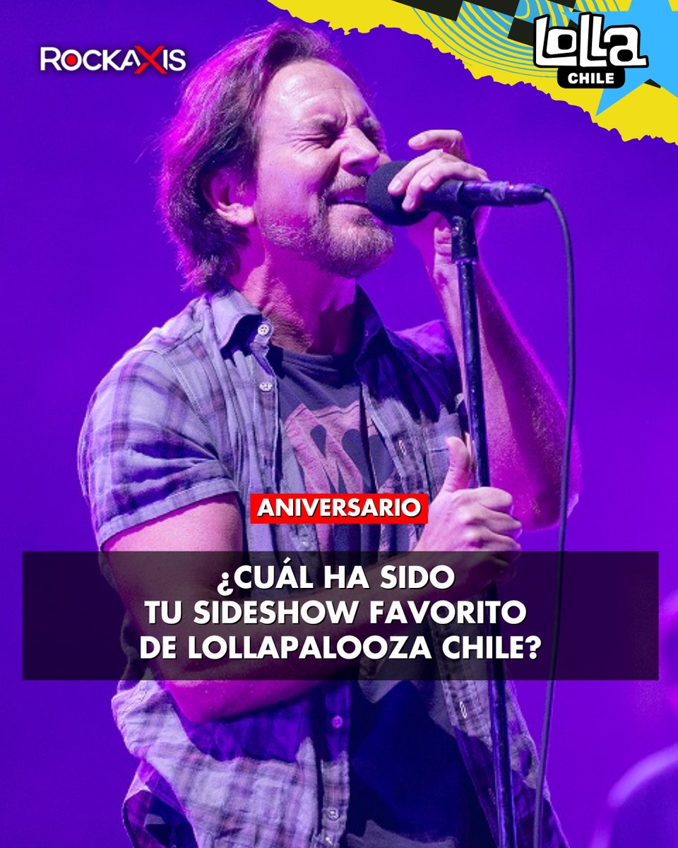 rockaxisoficial's tweet photo. ✨ ¡Se cumplen 7 años del inolvidable sideshow de Pearl Jam en Chile! ✨

📆 Un 13 de marzo de 2018, Pearl Jam conquistó el Movistar Arena en un histórico sideshow de @lollapaloozacl. Con entradas agotadas en tiempo récord, los íconos del grunge ofrecieron un extenso setlist de 30 canciones en tres horas inolvidables, llenas de emotividad, conexión con el público y clásicos 🤩.

Encuentra nuestro archivo en vivo en el link de la bio! 👆

Compártenos tus recuerdos en los comentarios! 🤗