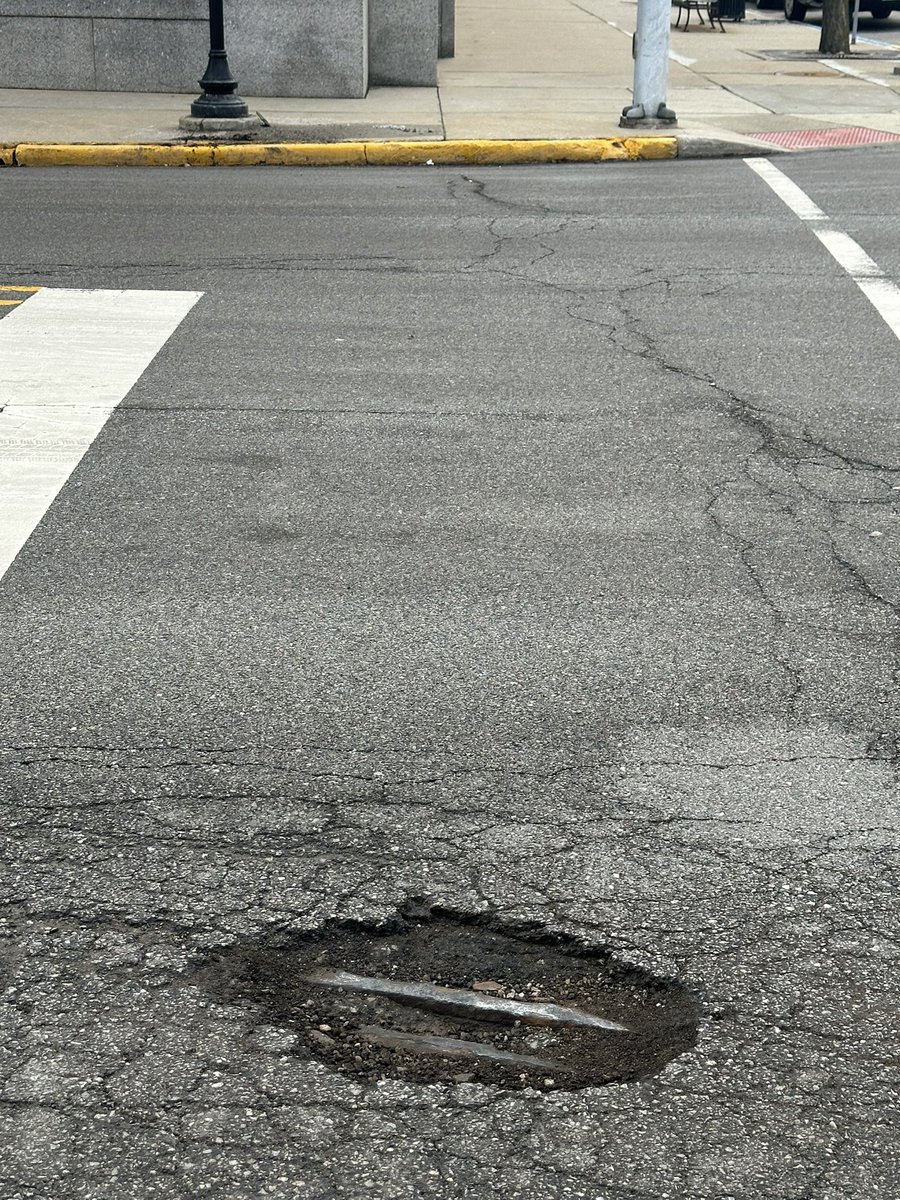 Potholes are the mortal enemies of mayors. Thankfully Mishawaka has less than most. One recently popped up on LWE (a State Hwy) that was quite revealing.  That’s electric street car railing from a hundred years ago. As cool as that is, it still has to be patched for safe travel.