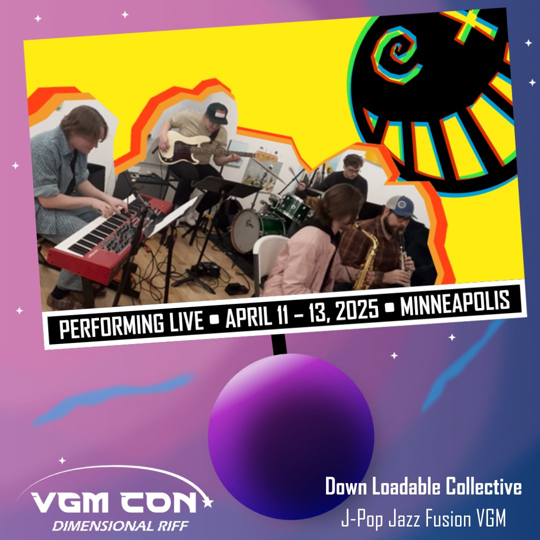 VGMCon's tweet image. VGM CON's starfleet needed firmware updates🖥️ for our spacefaring ships 🚀 and crazy thing is the software came with this Down Loadable Collective (DLC)💽 and they're a band combining the unpredictability of jazz with the language & musical love of VGM🎮 and J-pop music🇯🇵🎵!