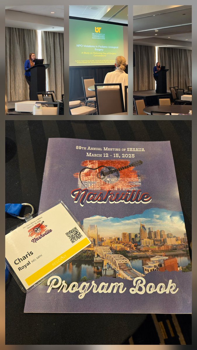 Charis Royal (@c_renai) on Twitter photo Today I was able to present the <a href="/UTHSCPedsUro/">UTHSC Pediatric Urology</a> project on the Reducing NPO Violations in Pediatric Urological Procedures at #SESAUA25. Thank you <a href="/dana_giel/">Dana Giel, MD</a> and Dr. Killian for giving me this opportunity!
#urologist #urology #pediatricurology Today I was able to present the <a href="/UTHSCPedsUro/">UTHSC Pediatric Urology</a> project on the Reducing NPO Violations in Pediatric Urological Procedures at #SESAUA25. Thank you <a href="/dana_giel/">Dana Giel, MD</a> and Dr. Killian for giving me this opportunity!
#urologist #urology #pediatricurology