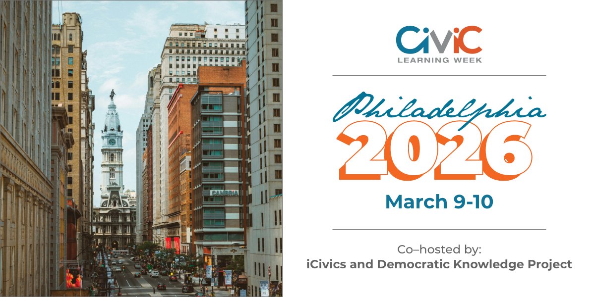 Civic Learning Week (@nationalclw) on Twitter photo .@Louise_Dube and <a href="/AdamGismondi/">Adam Gismondi</a> announced that the #CivicLearningWeek National Forum for 2026 will take place in Philadelphia March 9-10, 2026, with co-co-hosts @iCivics and <a href="/DKPHarvard/">The Democratic Knowledge Project</a>. Mark your calendars now! .@Louise_Dube and <a href="/AdamGismondi/">Adam Gismondi</a> announced that the #CivicLearningWeek National Forum for 2026 will take place in Philadelphia March 9-10, 2026, with co-co-hosts @iCivics and <a href="/DKPHarvard/">The Democratic Knowledge Project</a>. Mark your calendars now!