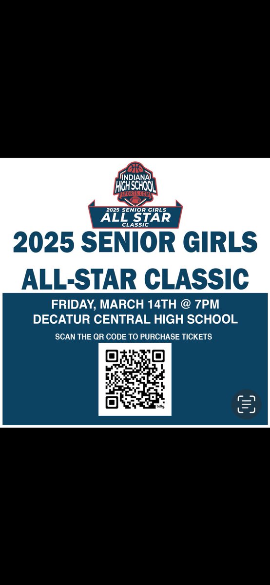 indianahighschoolsports.com (@indhssports) on Twitter photo Tomorrow night…the 2025 Senior Girls All-Star Classic. Friday, March 14 @ 7pm @ Decatur Central. See the best senior girls in Marion County! Scan the QR code or click here for tickets bit.ly/4hYg8hs
<a href="/DCHS_Athletics/">DCHS Athletics</a> driven by <a href="/UniversalRFG/">Universal Roofing</a> Tomorrow night…the 2025 Senior Girls All-Star Classic. Friday, March 14 @ 7pm @ Decatur Central. See the best senior girls in Marion County! Scan the QR code or click here for tickets bit.ly/4hYg8hs
<a href="/DCHS_Athletics/">DCHS Athletics</a> driven by <a href="/UniversalRFG/">Universal Roofing</a>