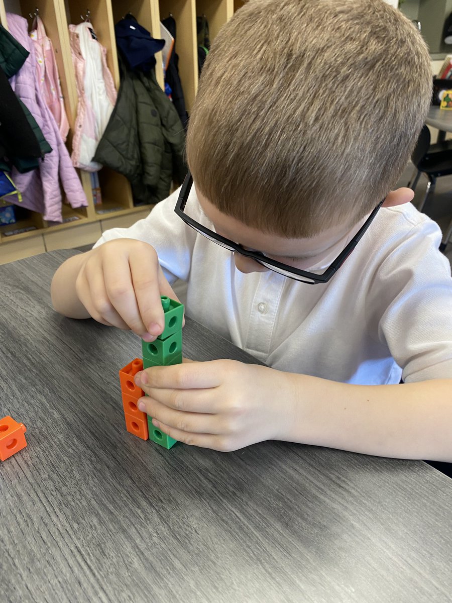 Today we worked on comparing length using our cubes! #RoyBulls #D83Shines