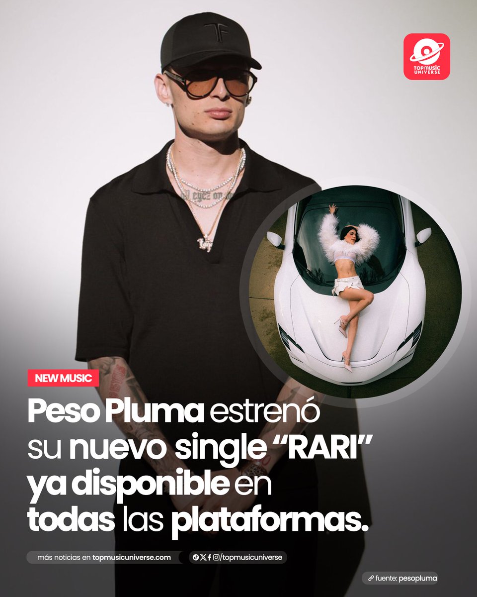 “RARI” el nuevo single de Peso Pluma ya se encuentra disponible en todas las plataformas digitales.