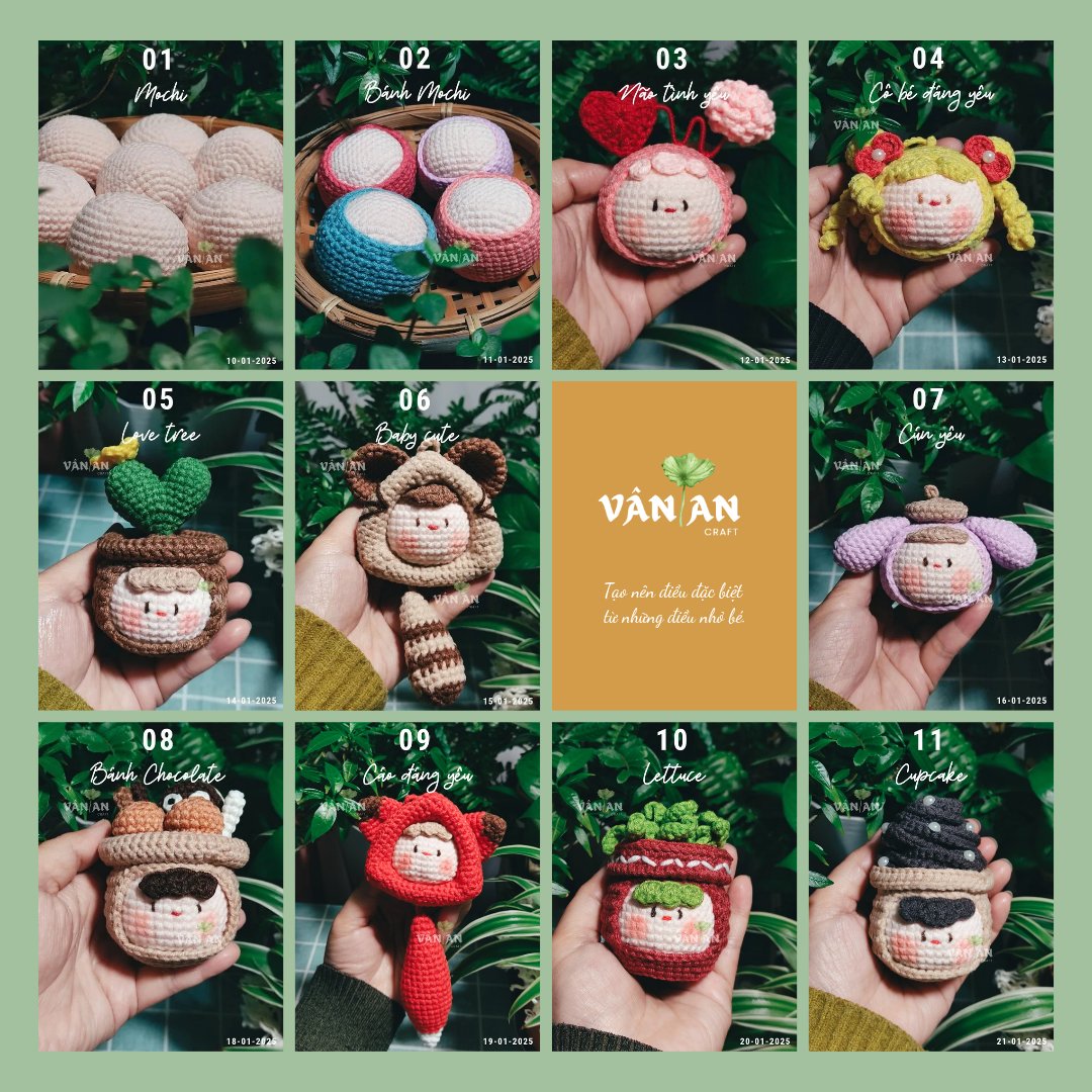 vanancraft's tweet photo. ❤️ Bộ Sưu Tập 30 Mochi Len – Những Điều Nhỏ Bé Đầy Yêu Thương ❤️

#vanancraft #vanancrochet #crochet #crochetmochi #vanthithuyvan #gift #socute #handmade #diy #moclen #pattern https://t.co/OFgNLXhqne