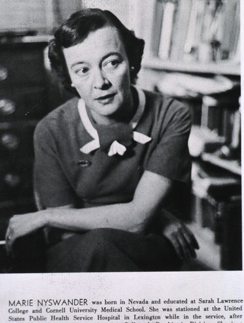 Pioneer of methadone treatment for heroine addicts and author of "The Drug Addict as a Patient," psychiatrist Dr Marie Nyswander was born Mar 13, 1919 in Reno, NV. She passed away in New York in 1986. bit.ly/1nooelL