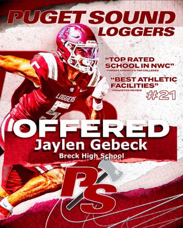 After a great conversation with <a href="/CoachCarskie/">David Carskie 🪓</a> I'm blessed to say that I have received an offer from <a href="/P_S_football/">Puget Sound Football</a>!! #AGTG
