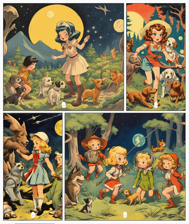 NftSelina's tweet image. Hark, dear souls! 🌟 ArtStyleMimi #182 found a magical land and, with her dog, defeated an evil witch. Now she befriends fairy-tale heroes. Wouldst thou meet them? Let’s explore this mystic tale. ✨ #MagicalLands #ThreadStart  )🫶