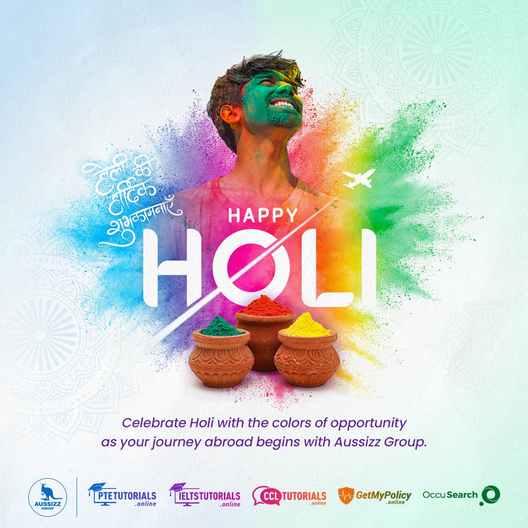 Colors, laughter, and dreams—Holi is all about celebrating possibilities! 🌈

Let’s make your future as bright as Holi itself with Aussizz group!

Happy Holi, everyone!

#aussizzgroup #holi2025 #ColorsOfHoli