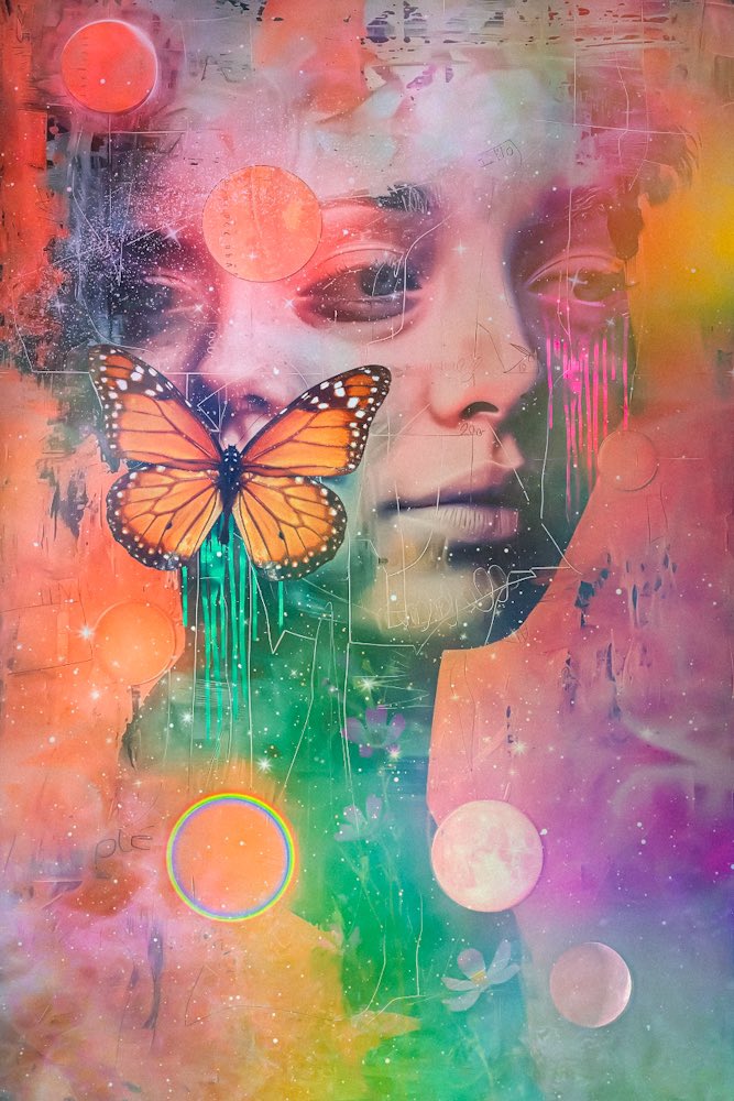 <a href="/NFCsummit/">NFC SUMMIT - JUNE 4-6 2026 - LISBON</a> Thanks for the opportunity! This piece is inspired by dreams &amp; my life journey—Time spent in Portugal has been a huge influence 🇵🇹♥️

Beauty &amp; Chaos 

In the tapestry of being, I found myself at the nexus of Beauty and Chaos. The Weaver, goddess of life's renewal, led me through