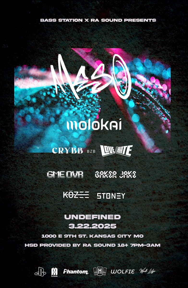 Hey #EDMTwitter,  <a href="/RAsoundHSD/">RA Sound</a> and <a href="/BassStationChi/">Bass Station</a> are teaming up to bring one hell of a party to Kansas City! Powered by the HSD “zephyr” sound system! <a href="/MeSoSpicyBois/">MeSo</a> and <a href="/molokaibass/">m</a> are gonna bring the heat! Y'all better come prepared.
🔥🔥🔥🔥🔥🔥🔥🔥🔥🔥
🔊🔊🔊🔊🔊🔊🔊🔊🔊🔊