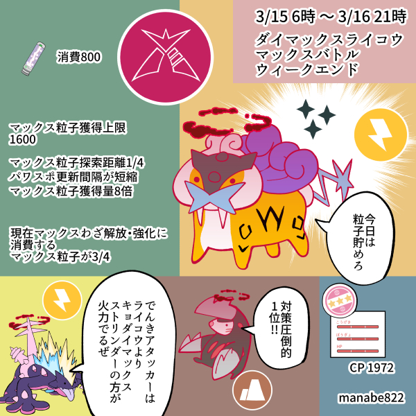 明日明後日はダイマックスライコウ ウィークエンド!! #ポケモンGO 