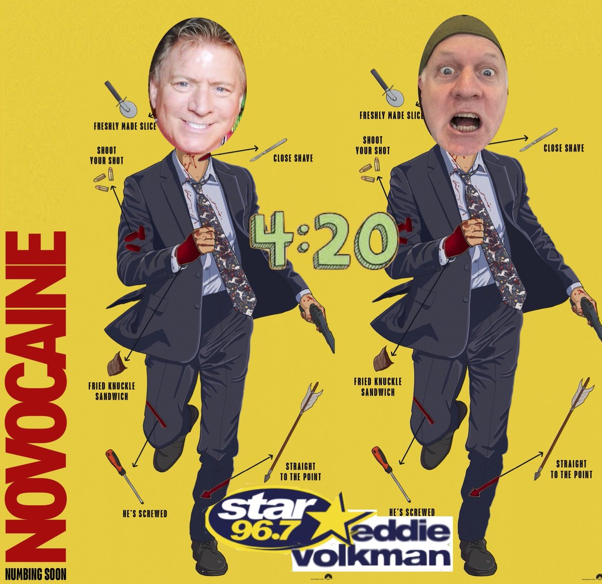 ubercritic's tweet photo. NUMB NUTZ! Appearing on @EddieVolkman Show ... 3-7p on STAR 96.7 (online https://t.co/hdnxPWv0Bs)
Reviewing #NovocaineMovie (#intheater 3/14) FRI MAR 14 4:30p π±
@LorraineEvanoff @KICKSEAT @frankschicago @hannahbonair https://t.co/yOnjSGNKUp