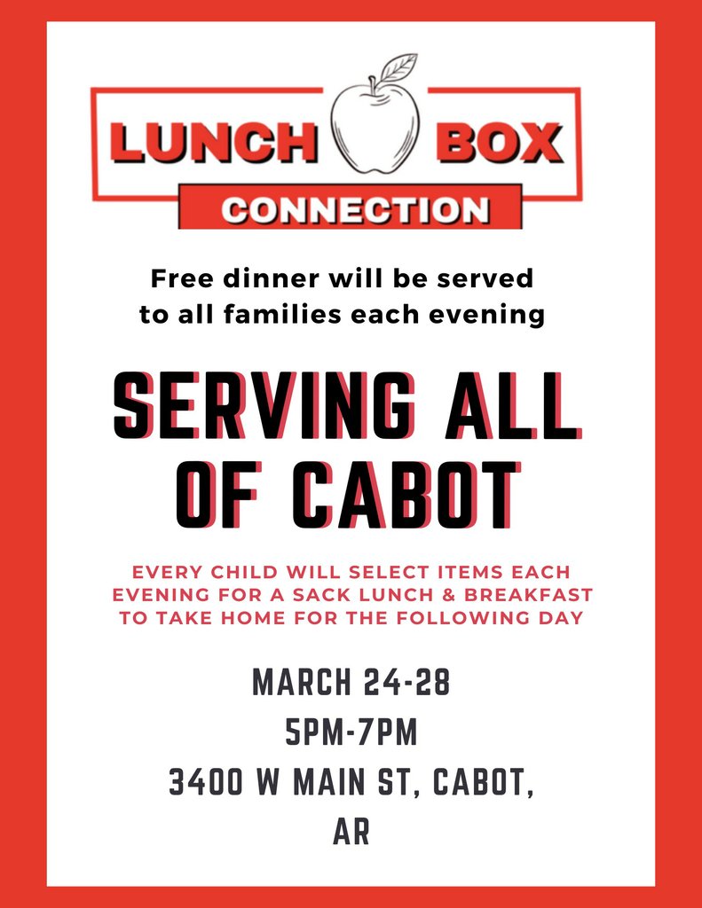 Reminder: P/T Conferences, Spring Break, &amp; Lunchbox Connection - cabotschools.org/announcements/…