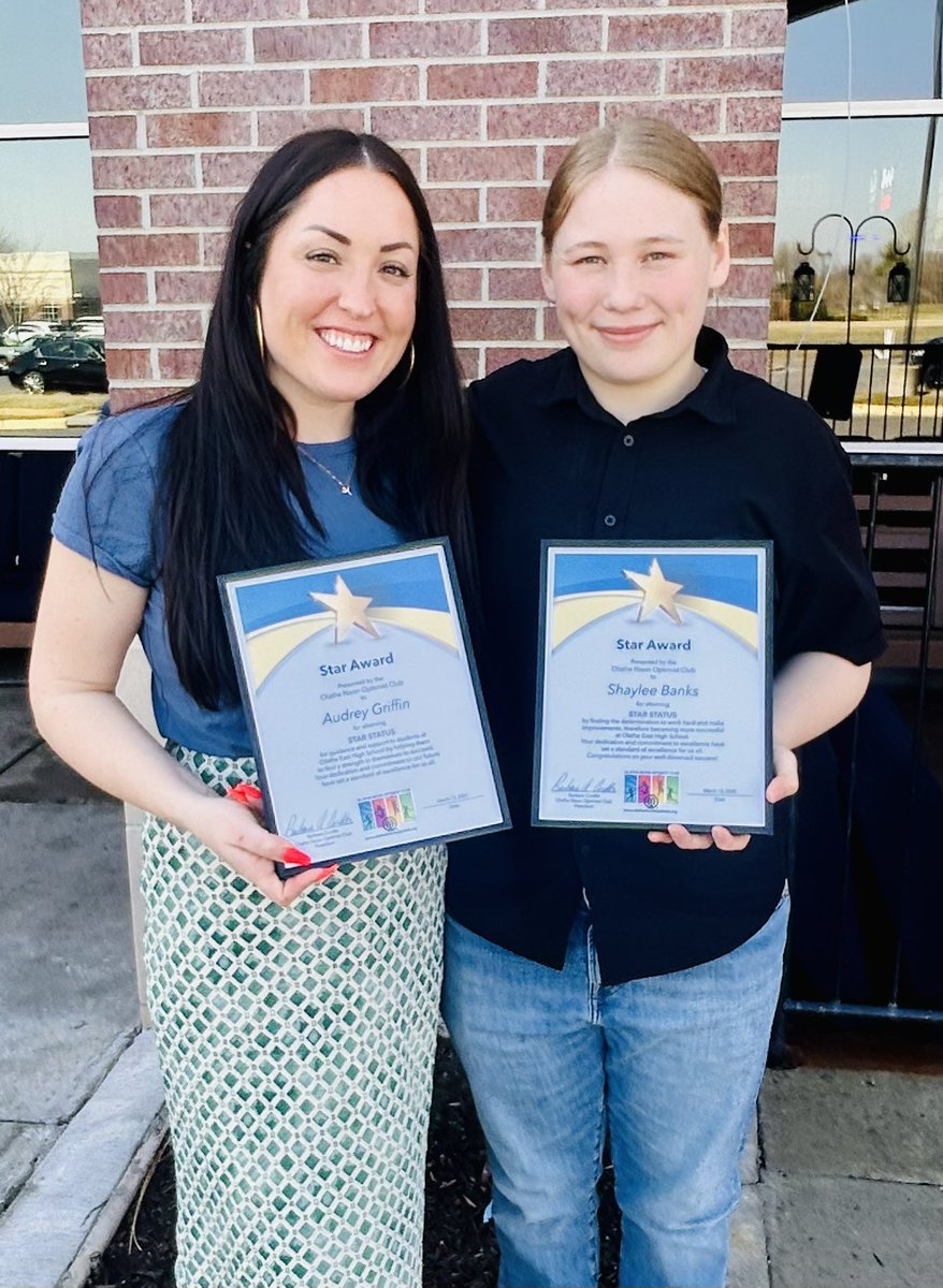 Kerry Lane (@kerry282542) on Twitter photo Couldn’t be prouder of these two amazing women. Both were awarded with the Star Award from the Olathe Noon Optimist Club. A teacher who has made a profound impact on an incredible student. <a href="/OlatheEastHawks/">Olathe East High School</a> Couldn’t be prouder of these two amazing women. Both were awarded with the Star Award from the Olathe Noon Optimist Club. A teacher who has made a profound impact on an incredible student. <a href="/OlatheEastHawks/">Olathe East High School</a>