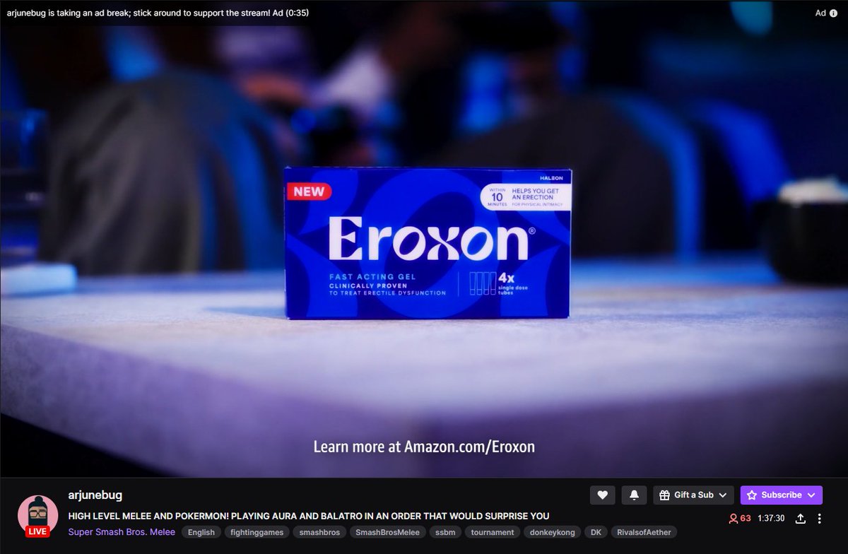 Tom Roche (@juicebox_va) on Twitter photo Either Twitch is trying to tell me something or <a href="/arJunebug/">Nouns | Junebug ⌐◨-◨</a> is targeting his ads to a very certain demographic Either Twitch is trying to tell me something or <a href="/arJunebug/">Nouns | Junebug ⌐◨-◨</a> is targeting his ads to a very certain demographic