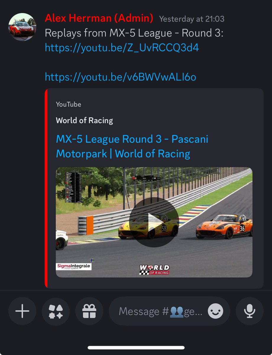 figmentvisuals's tweet photo. Keeping me posted on my hiatus 🤝
God bless
#worldofracing #iracing #mx5 #miata #pascani #f1 #AustralianGP #AUSGP #replay https://t.co/4tq4WGKcID