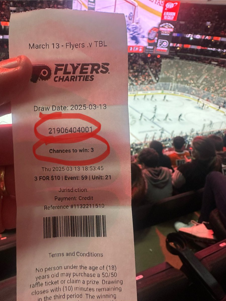 stank_whutsgood's tweet photo. Hi @NHLFlyers I don’t think this counts as 3 chances to win (I didn’t win, but I like to think I would have with 2 more chances) https://t.co/n9qC7irrRj