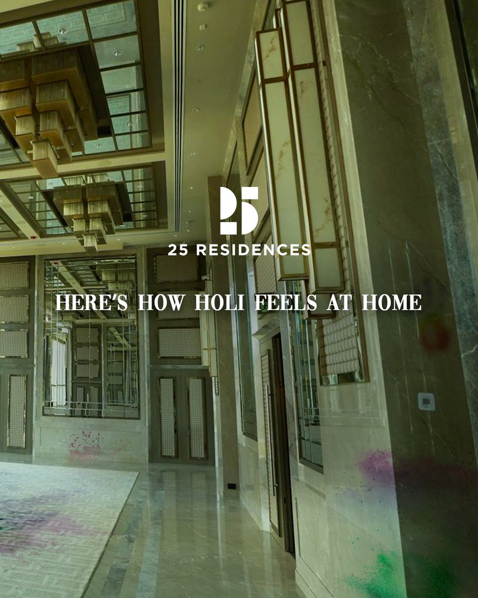 25Residences's tweet photo. Like colorus blending on a canvas, may love, health, and happiness fill every corner of your life this Holi.
Bespoke living is just a call away. Contact us on: +91 9321975807.
#ShadesOfJoy #HoliInEveryHeart #ColorsOfLife #LiveBright #FestiveSoul #Holi #HoliFestival #HappyHoli https://t.co/YLK1aIrF4a