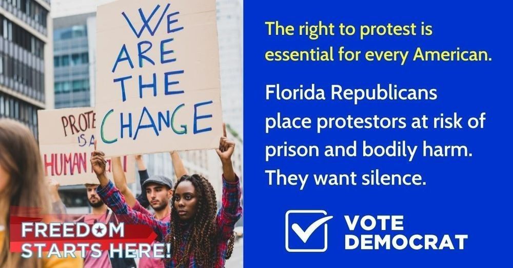 pascodems's tweet photo. Our right to express, gather, demonstrate is vital to our legacy, empowering us to question policies. In FL, the GOP advance radical agendas, disregard public opinion, impose unlawful protest restrictions. Dems back grassroots efforts. #ProtestNow #SpeechFreedom #ProtestRights https://t.co/AVnPKVHW4a