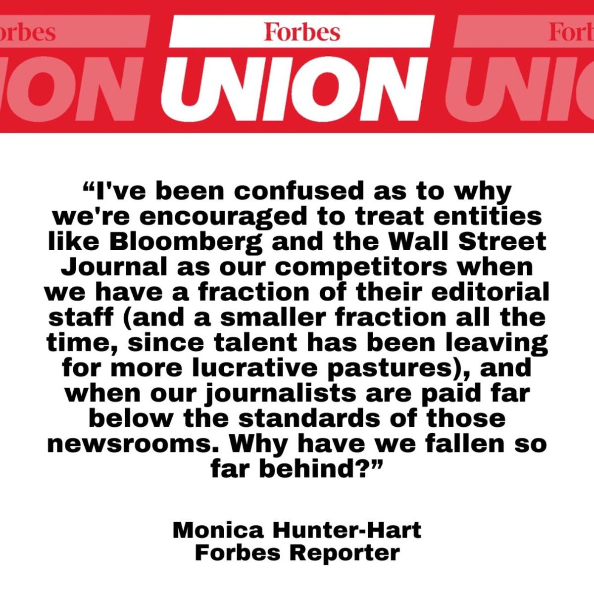 R i l e y (@rileyhallaway) on Twitter photo I am proud to have been a member of the <a href="/forbesunion/">Forbes Union</a> for over 3 yrs. I left Forbes for the same reasons so many others have left. It is infuriating to watch Forbes continue to stonewall negotiations with my friends & colleagues through their abysmal counters & childish behavior. I am proud to have been a member of the <a href="/forbesunion/">Forbes Union</a> for over 3 yrs. I left Forbes for the same reasons so many others have left. It is infuriating to watch Forbes continue to stonewall negotiations with my friends & colleagues through their abysmal counters & childish behavior.