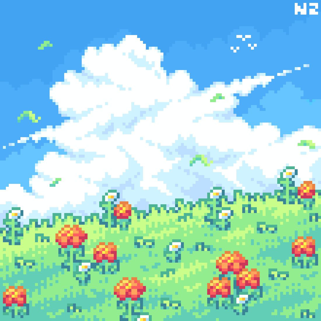 NandooPX's tweet photo. So 4 years doing Pixelart, it's still fun. 🏵️
#pixelart #ドット絵 https://t.co/dJ3Mn2b8xP