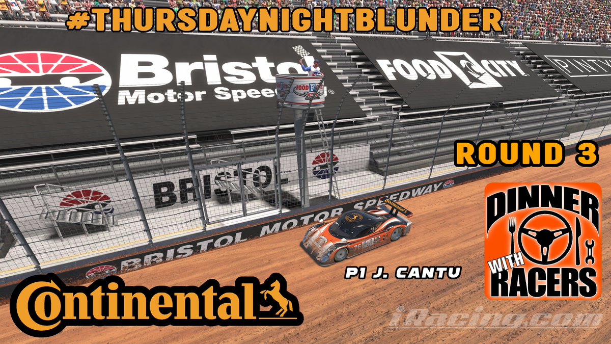 Dogathan's tweet image. D.Waite Takes the Pole and J.Cantu gets the win 🏁for Round 3 of @DWRshow  #ThursdayNightBlunder Thanks to @continentaltire  !!! Next week we go to the real 📎 Martinsville for Round 4!!!