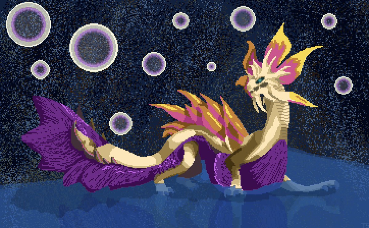 TerminThings's tweet image. Dudes, this is the biggest pixel art piece I've ever done and I'm super proud of it. Mizutsune is my favorite monster :)

#pixelart #pixels #ArtistOnX  #pixelartist  #MonsterHunter  #MonsterHunterWilds  #wilds   #art  #artist  #digitalart  #pixquare