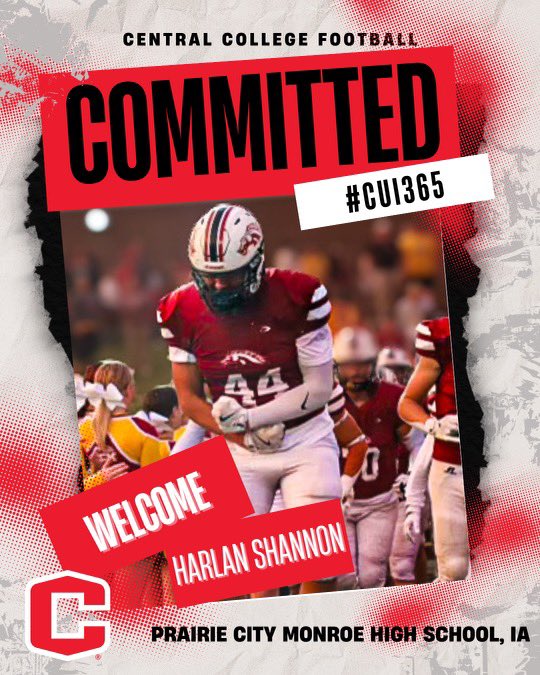 Harlan Shannon (@harlanbshannon) on Twitter photo Happy to announce that I will be attending Central College next semester to play football! #CUI365 #GoDutch <a href="/MChorowicz/">Mike Chorowicz</a> <a href="/mac4fb/">Jeff McMartin</a> Happy to announce that I will be attending Central College next semester to play football! #CUI365 #GoDutch <a href="/MChorowicz/">Mike Chorowicz</a> <a href="/mac4fb/">Jeff McMartin</a>