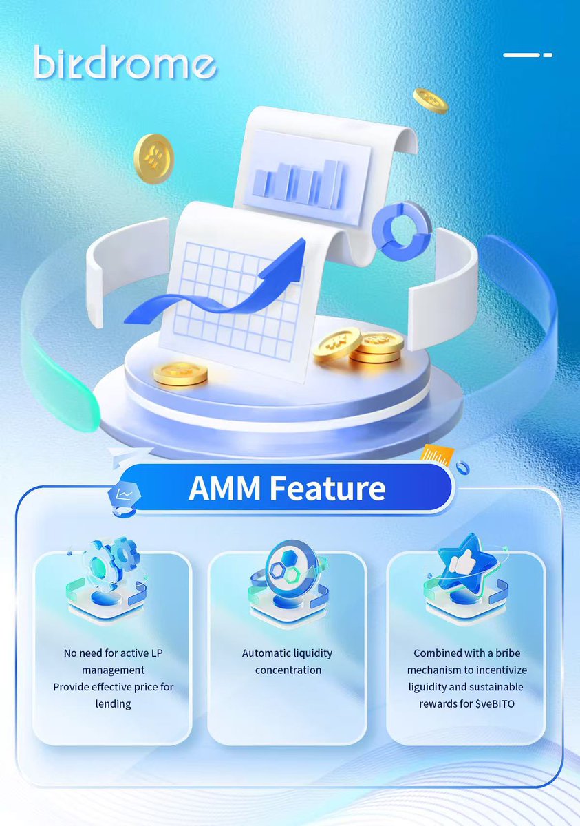 𝐖𝐡𝐚𝐭 𝐢𝐬 𝐁𝐢𝐭𝐝𝐫𝐨𝐦𝐞
Bitdrome leverages Curve's advanced AMM algorithm to eliminate the need for LPs to actively manage their liquidity range while allowing them to enjoy the benefits of concentrated liquidity. 

This innovation not only lowers management costs for LPs