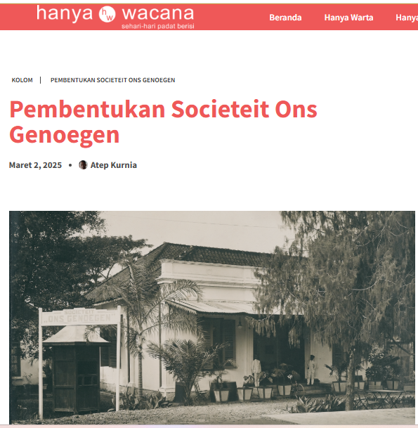 Naripanweg No. 1 dijadikan markas Societeit Ons Genoegen (SOG) sejak Desember 1919. Konon, SOG pertama berkantor di Bragaweg sejak 1917. Lalu mengapa pindah ke Naripan? Penjelasannya di tautan ini:

hanyawacana.id/pembentukan-so…

#jalannaripan #naripanweg #club #klub #atepkurnia