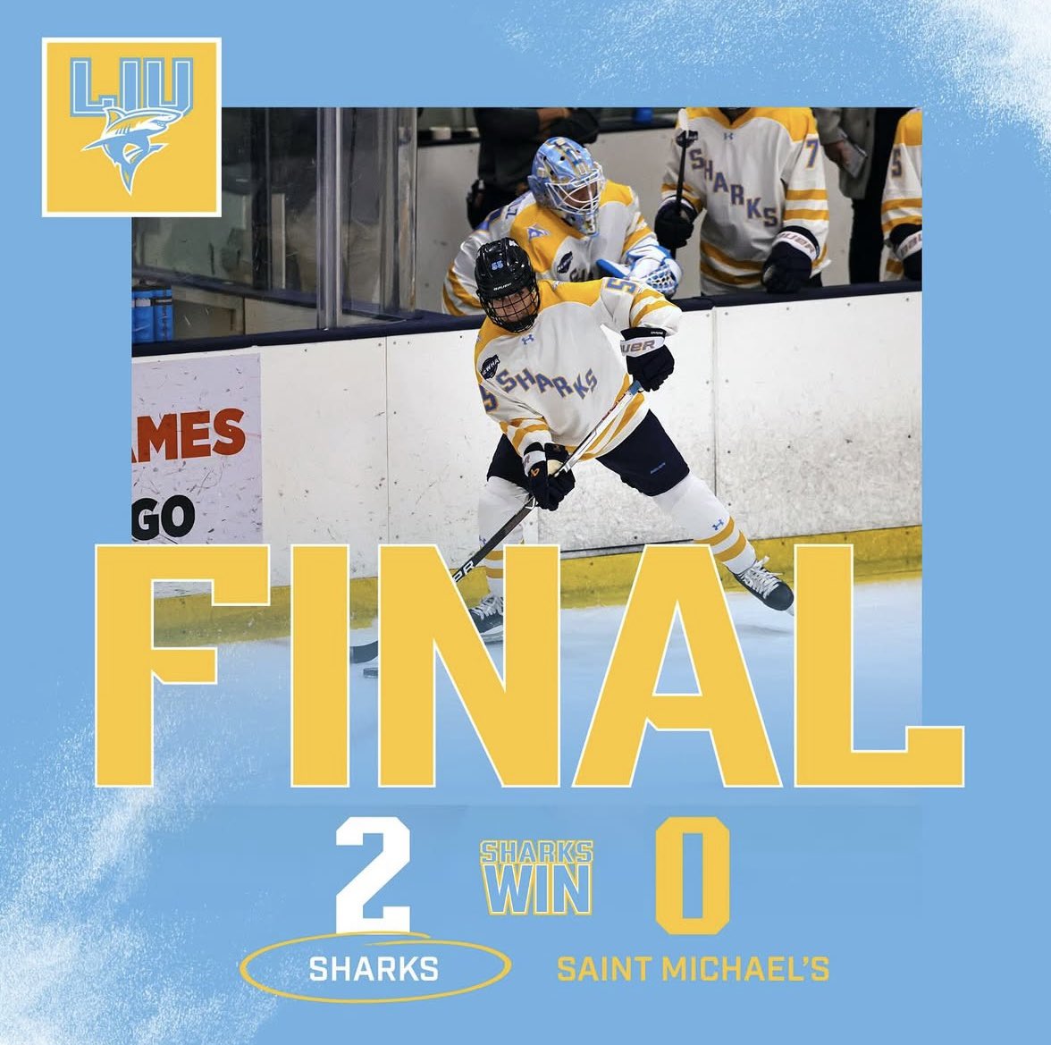 ON TO THE NEXT ONE! ✅

LIU advances to the NEWHA semifinals after a 2-0 win following goals from Drew Dyczkowski &amp; Anya Weilandt, and 25 saves by Abbie Thompson!