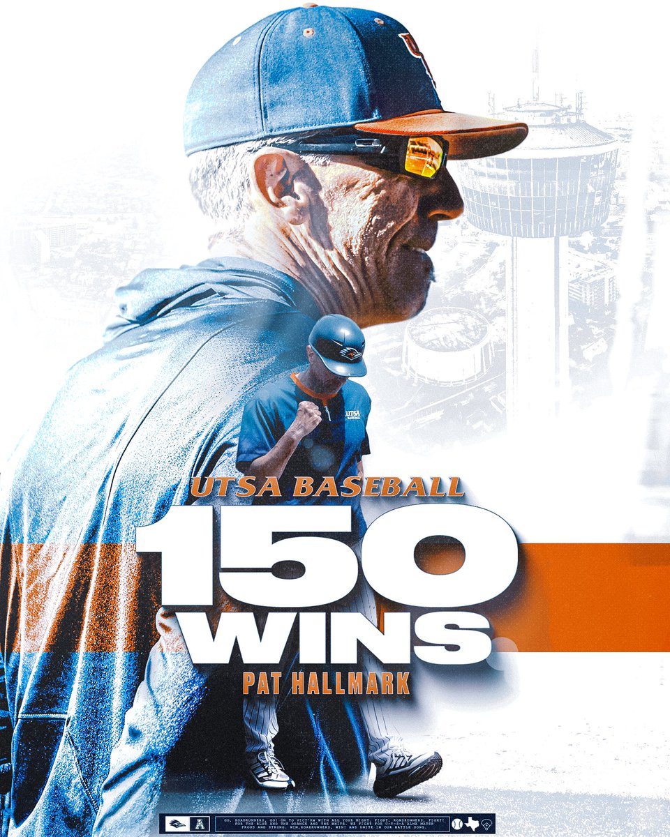Congratulations to Head coach Pat Hallmark on reaching 150 wins at the helm of UTSA‼️

#BirdsUp🤙 | #LetsGo210