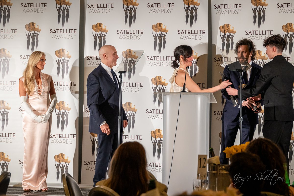 SatelliteAwards's tweet photo. 29th Satellite Awards Presentation - Congratulations to our Sound (Editing and Mixing) Category Winners  #Wicked - Nancy Nugent Title, John Marquis and Simon Hayes #SatelliteAwards https://t.co/ltVzXQJvcL