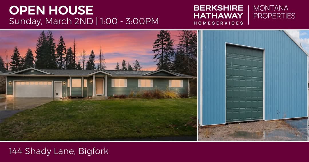 EnsignSigne's tweet photo. 🏠 OPEN HOUSE ALERT‼
📍 144 Shady Lane, Bigfork
📆 Sunday, March 2nd ⏰ 1:00 - 3:00pm
...
🗝 VISIT  &amp; tour this perfect blend of modern living and rural charm in this beautifully remodeled 4 bedroom, 2 bathroom rancher, nestled on over an acre in the sought-after Ferndale area! https://t.co/8vggbGNwv6
