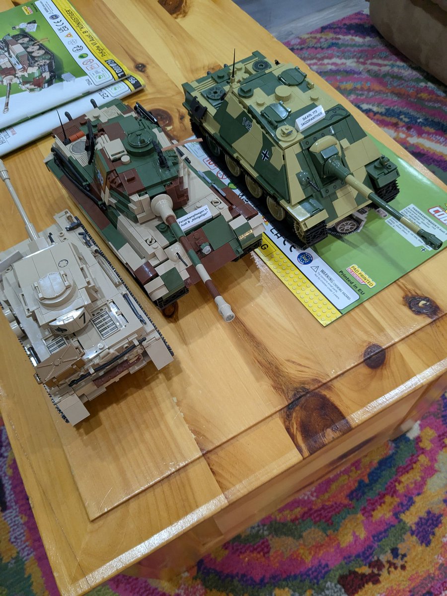 Picked up these three today to add to the collection. Already built, but three iconic Cobi units that I got at a great price. #tanks #bricktanks #cobi <a href="/COBI_Bricks/">COBI Bricks</a>