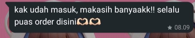 Timaaaciiw🥹🫶🏻 dari cust langganan💖